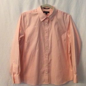 Lands End Pink oxford shirt size 16 P new condition very sharp